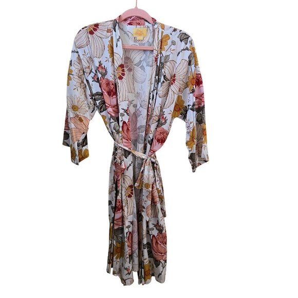 Day Of Blossom Stunning Floral Lightweight Robe Size M/L - Picture 2 of 11